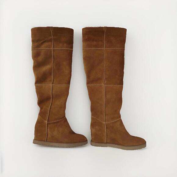 UGG Classic Femme Over The Knee Shearling Boot Brown  Size 10 Womens NWOB - Picture 1 of 9